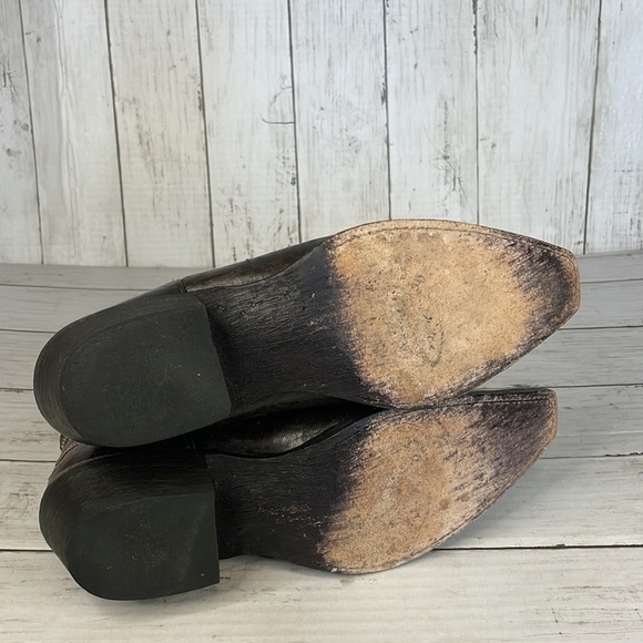 JB Dillion Brown Goatskin Embellished Snip Toe Western Boot - Picture 12 of 16